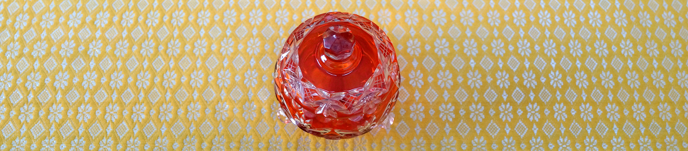 Poland, Orange Crystal Bowl