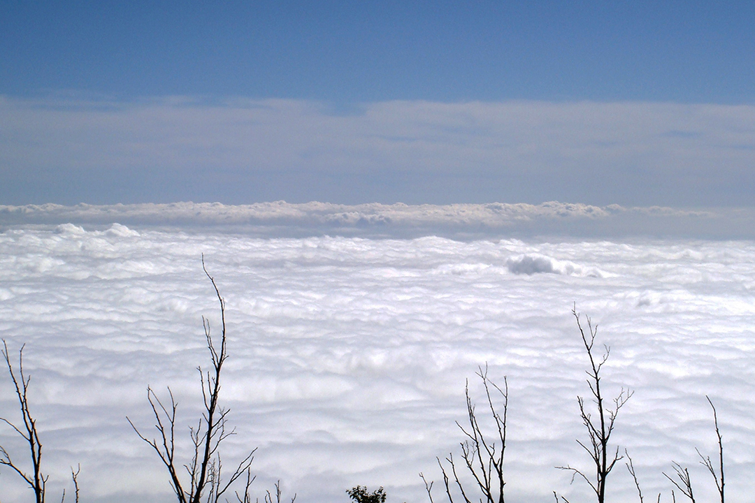 Japan, Clouds Around Mount Fuji