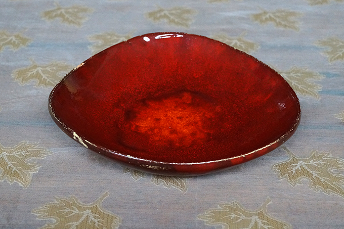 Poland, Red Ceramic Plate