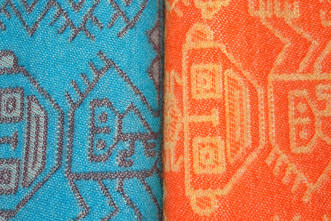 Peru, Orange Baby Alpaca Blanket