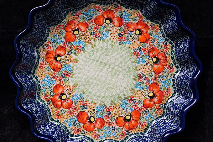 Poland, Blue Ceramic Baking Platter