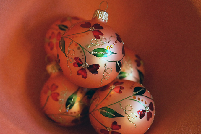 Poland, Orange Christmas Ball Ornaments