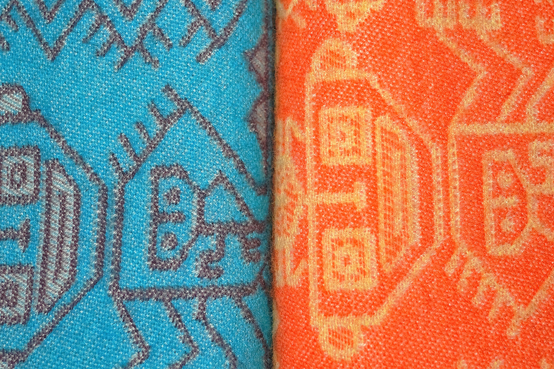 Peru, Orange Baby Alpaca Blanket