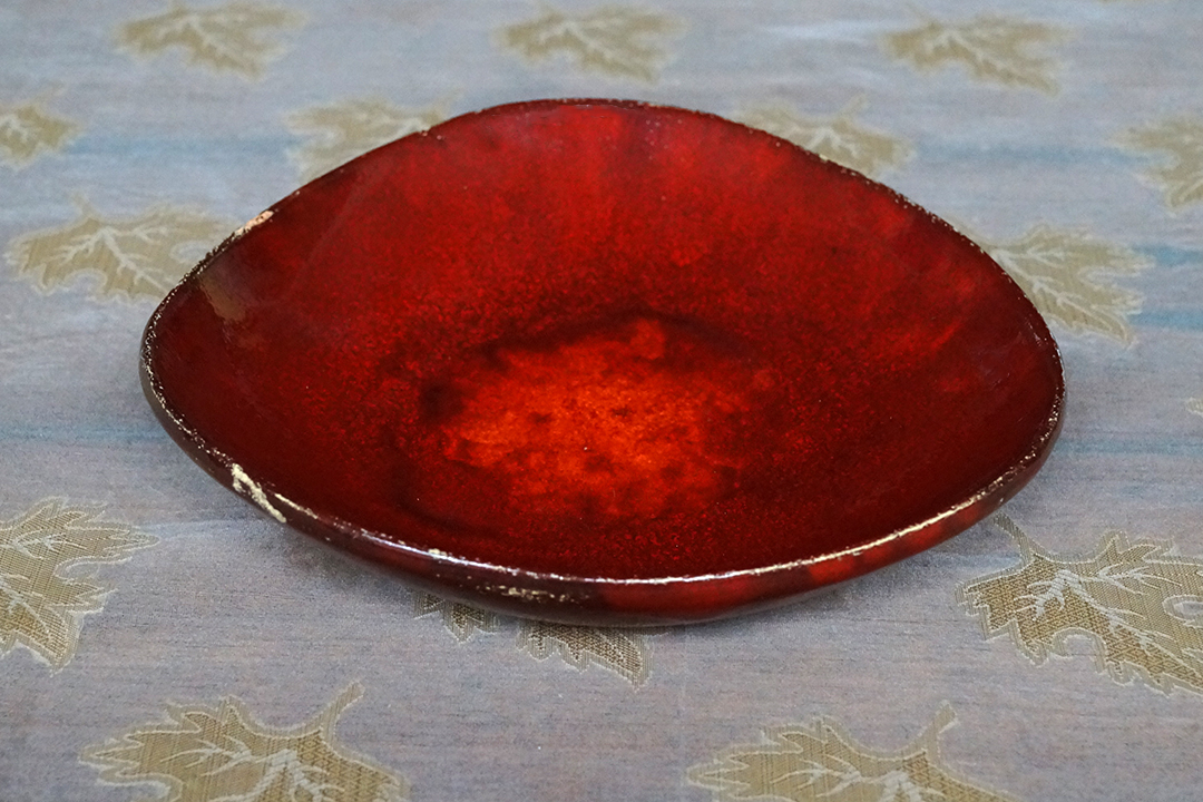 Poland, Red Ceramic Plate