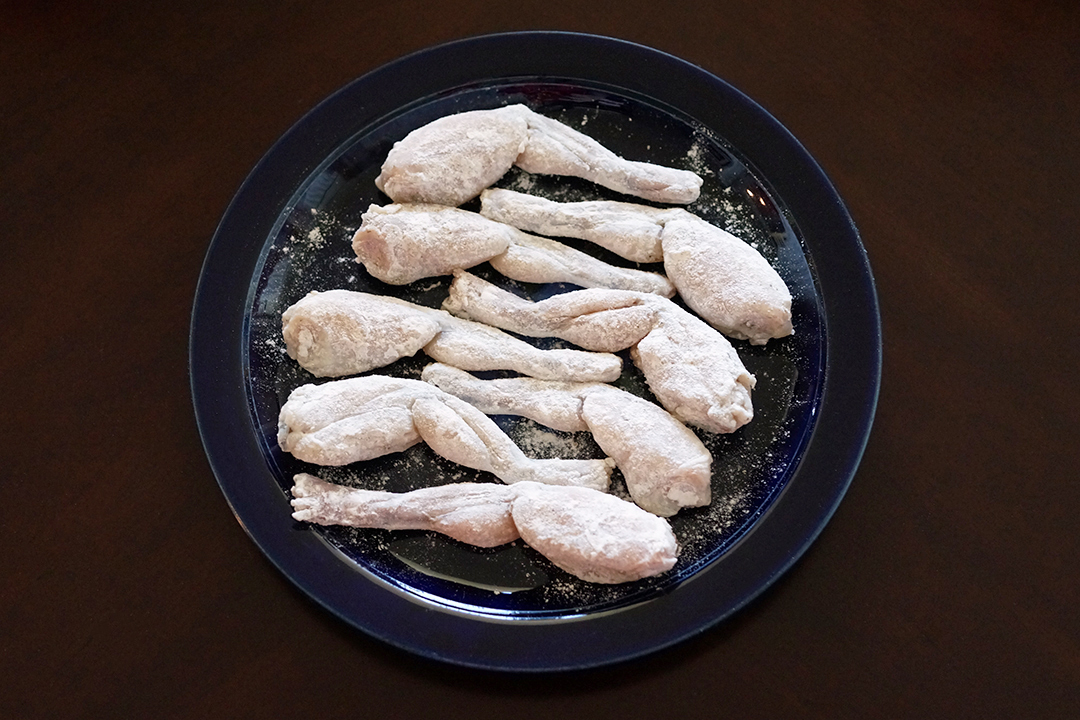 Frog Legs Dusted with Flour