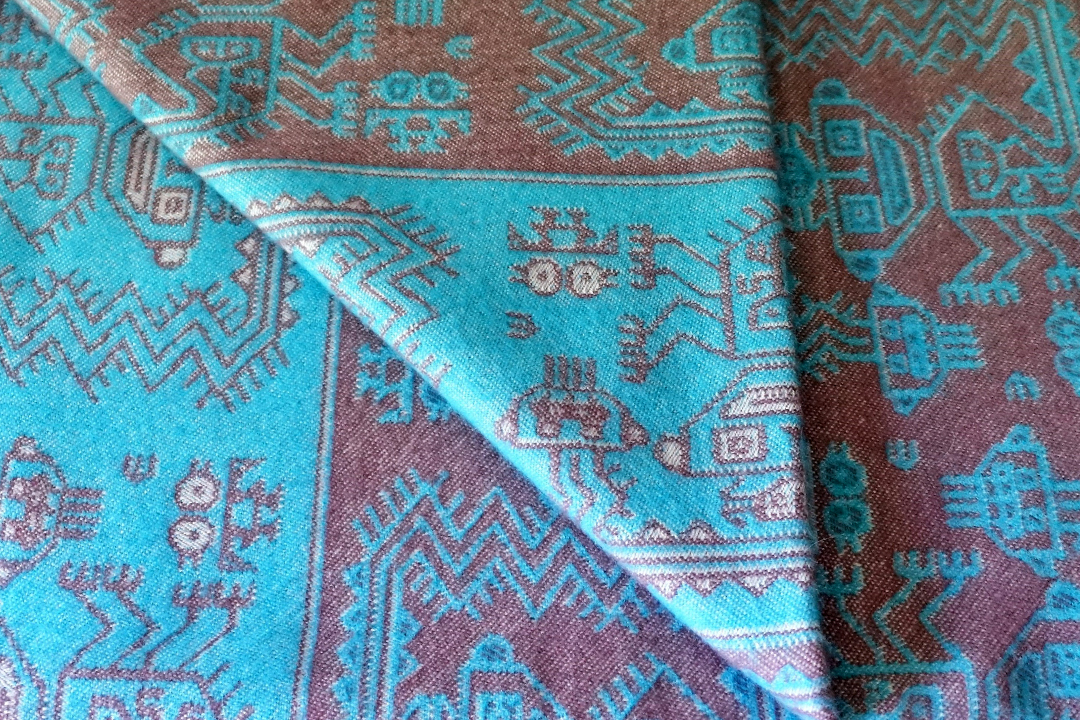 Peru, Blue Baby Alpaca Blanket
