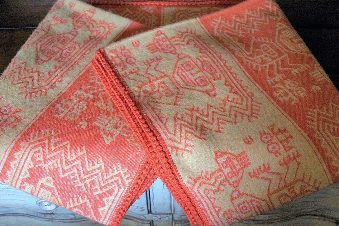 Peru, Orange Baby Alpaca Blanket