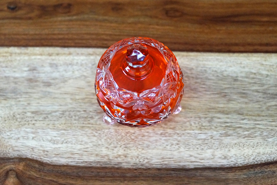 Poland, Orange Crystal Bowl