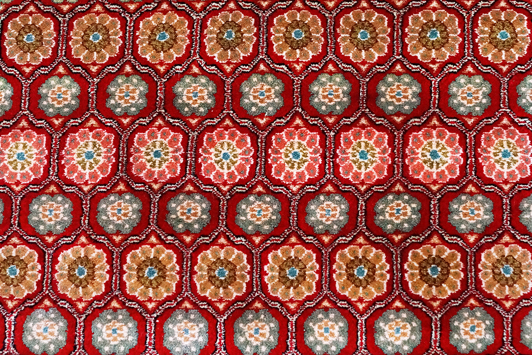Iran, Oriental Silk Carpet