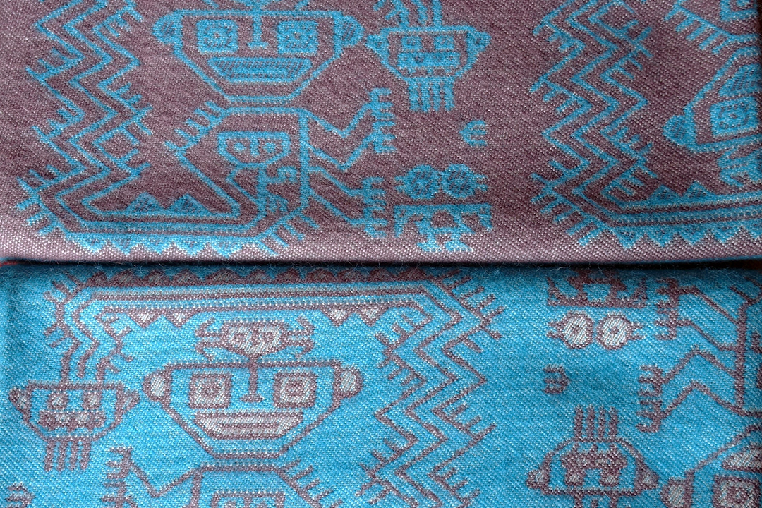 Peru, Blue Baby Alpaca Blanket