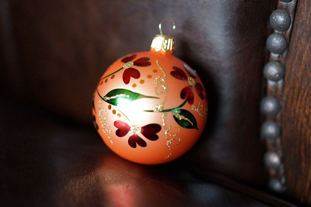 Poland, Orange Christmas Ball Ornaments