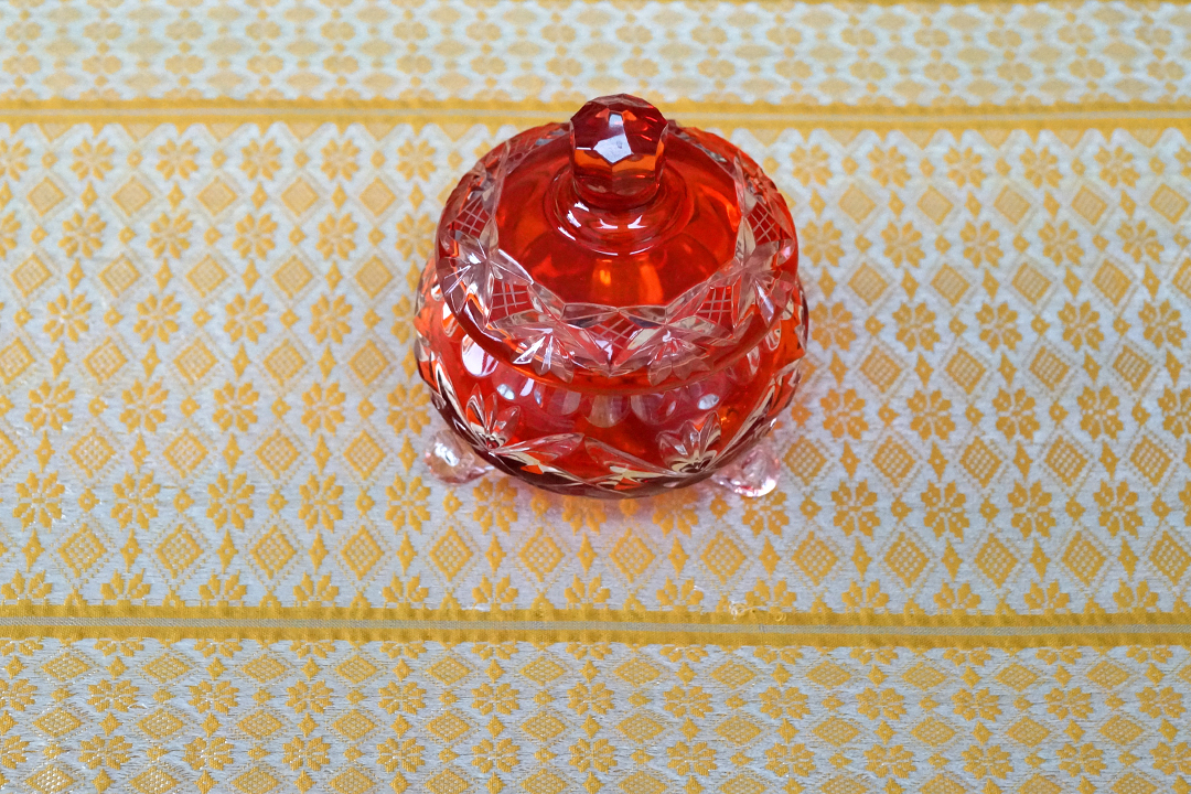 Poland, Orange Crystal Bowl