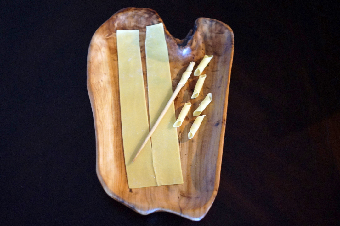 Making Fuži Pasta