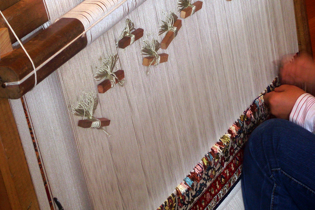 Turkey, Istanbul, Making of Silk Carpet