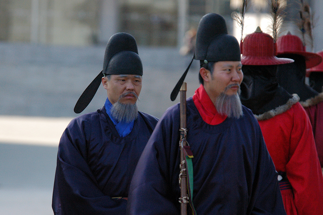 South Korea, Seoul, Gyeongbokgung Palace, Changing of Guards