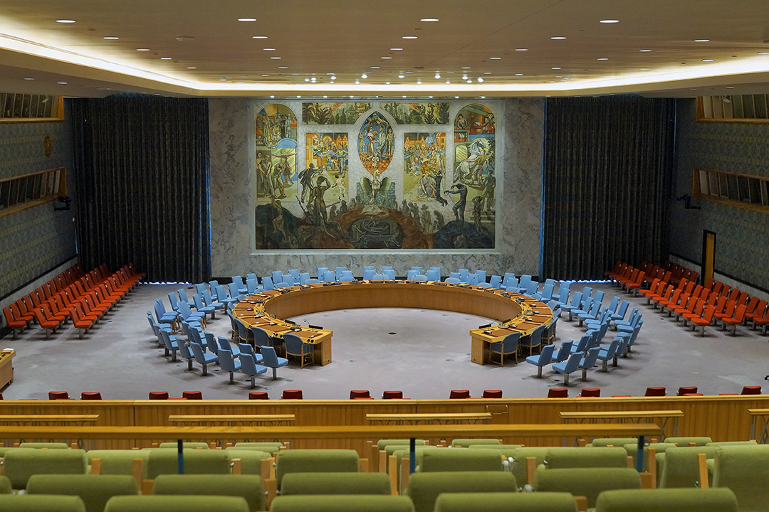 USA, New York, United Nations, Security Council Chamber