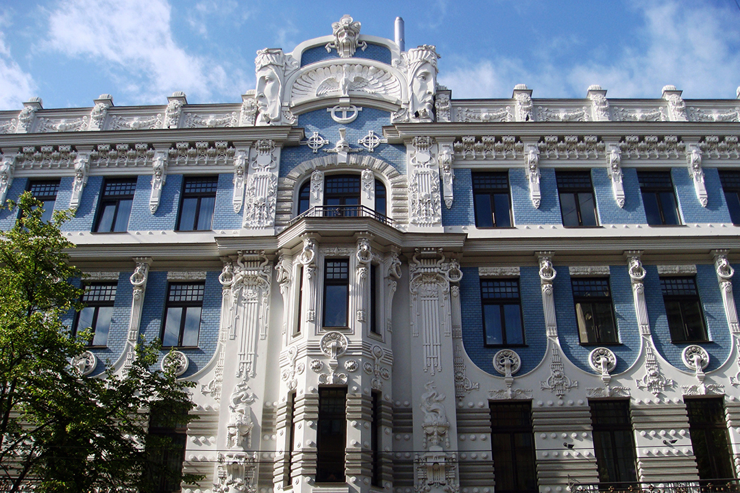 Lettonie, Riga, Architecture Art Nouveau