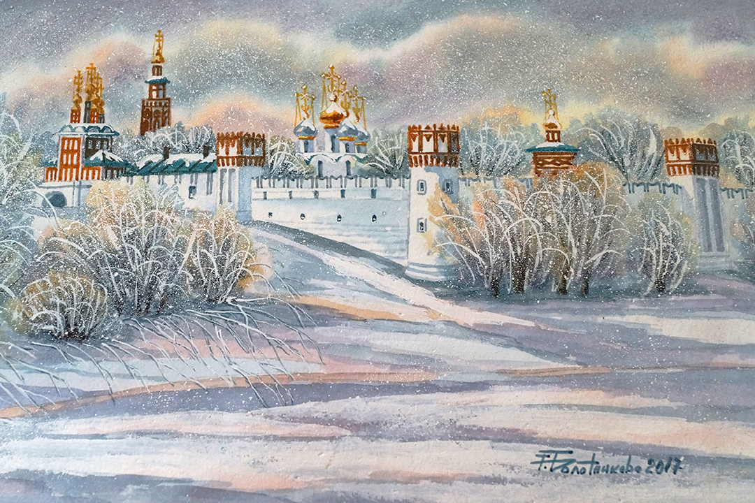Russie, Monastère en Hiver