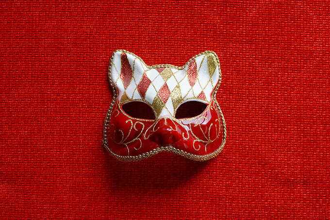 Italy, Red Cat Mask