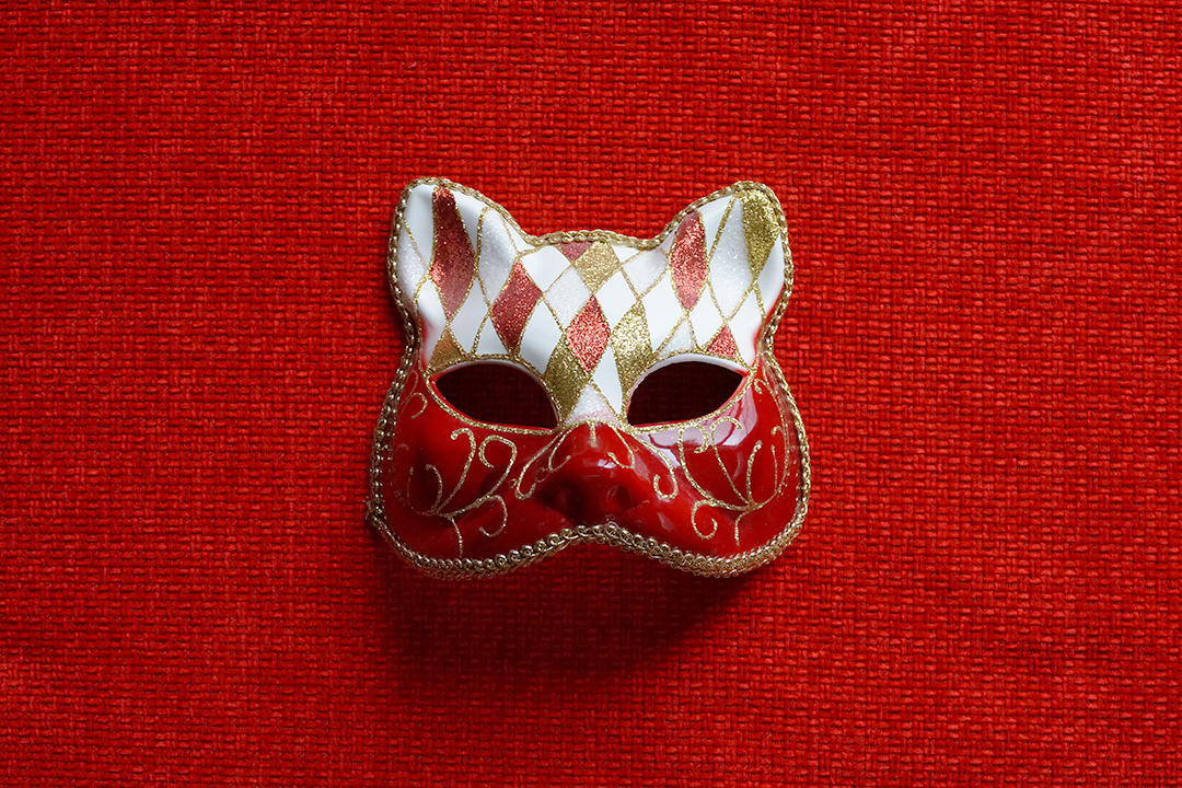 Italy, Red Cat Mask