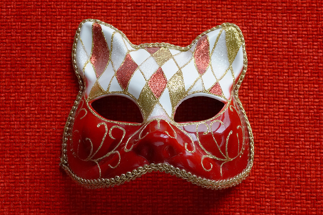 Italy, Red Cat Mask