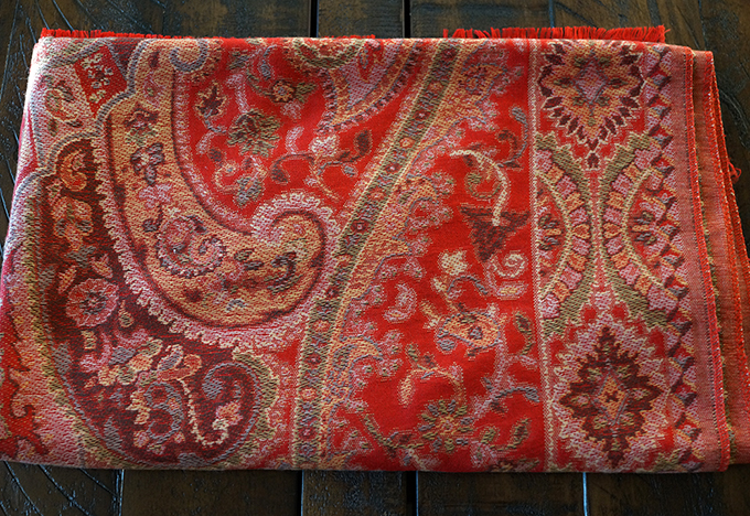 India, Red Shawl