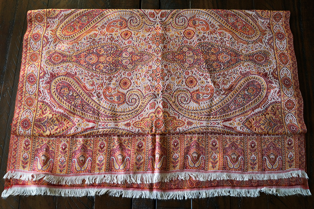 India, Pink Pashmina Shawl